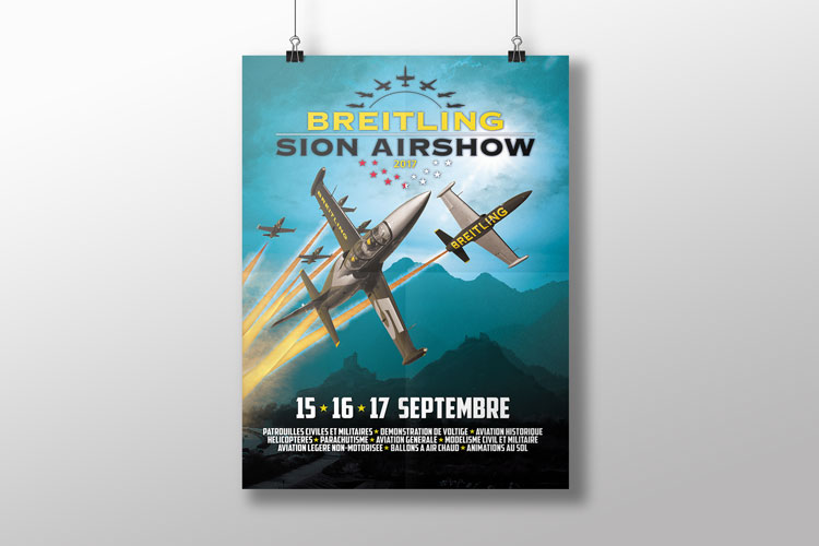 Affiche « Breitling Sion Air Show »